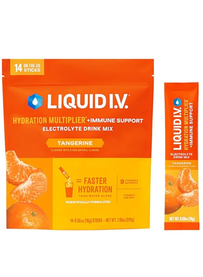 ليكويد آي.في. مضاعف دعم المناعة ، عبوات سهلة الفتح ، نكهة اليوسفي الطازجة - Image 1