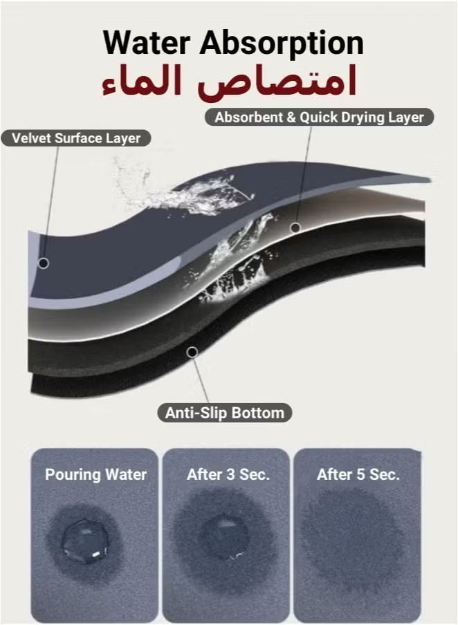 آيسيورا 40x120cm سجادة حمام الطين دياتوم حصيرة حمام فائقة النعومة ماصة سجادة باب المدخل غير قابلة للانزلاق الحصير سريع التجفيف حصائر الحمام حصائر المطبخ - Image 4