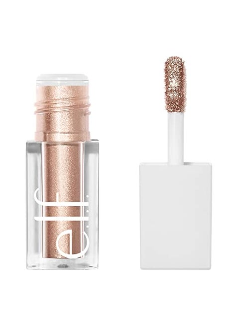 elf Liquid Metallic Eyeshadow Gel Formula MultiDimensional Finish For Bold Eye Looks OneSwipe Coverage Vegan  CrueltyFree Moon 01 Fl Oz