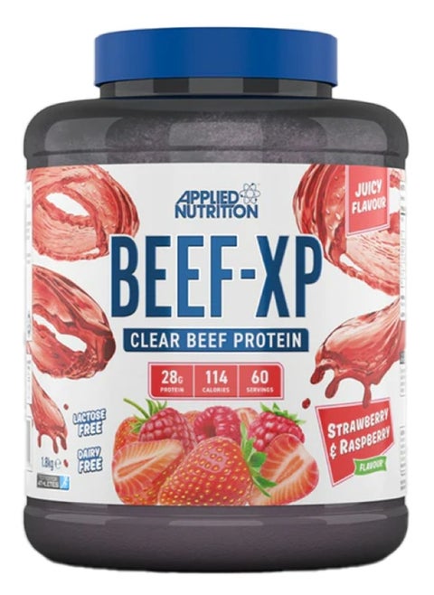 Beef Xp Clear Protein Isolate Strawberry Raspberry Flavour 1.8 Kg 28g Protein Lactose Free Dairy Free