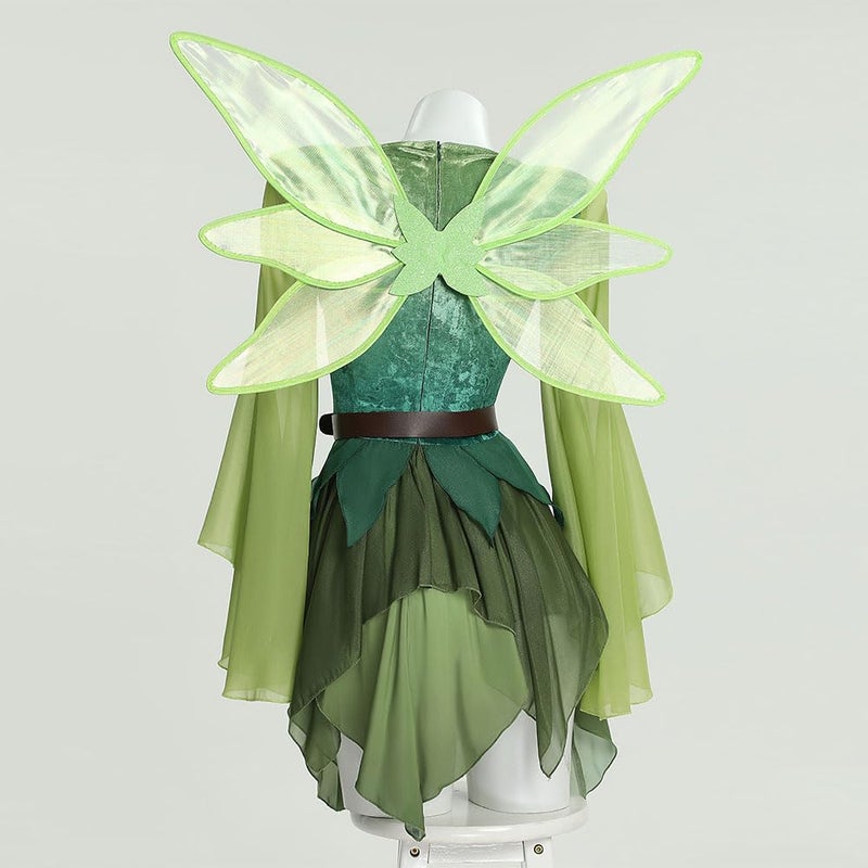 miccostumes Women's Elf Medieval Dress Magical Lady Cosplay Costume Fairy Viking Dress Halloween Party (Green, XXL) - Image 3