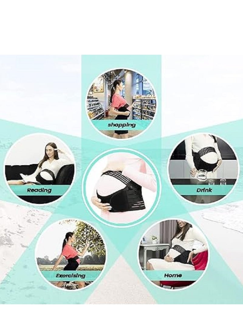 Maternity support belt for the abdomen and back, relieving pain; made of polyester; used for posture correction size L - Image 3