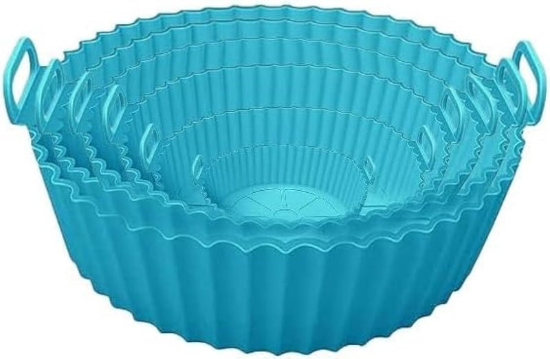Air fryer silicone, 6 Pieces reusable air fryer silicone liners heat resistant non-stick air fryer basket for air fryer oven accessories (MULTICOLOR) - Image 2