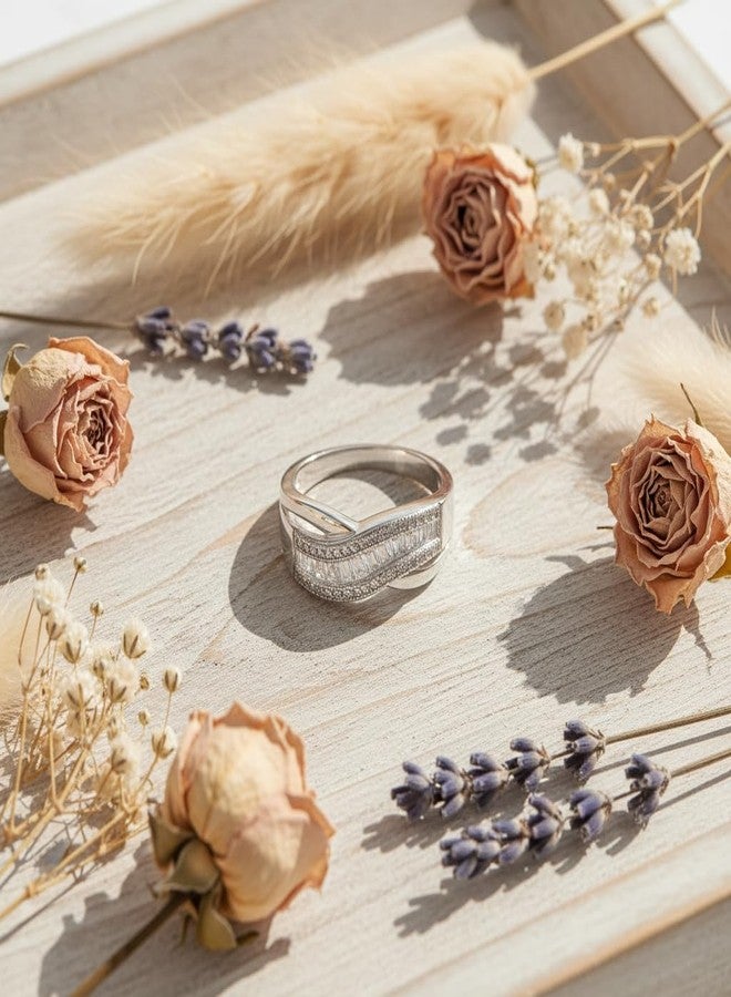 SilverCloseOut Sterling Silver Cz Baguette Statement Ring - Size 7 - Image 4