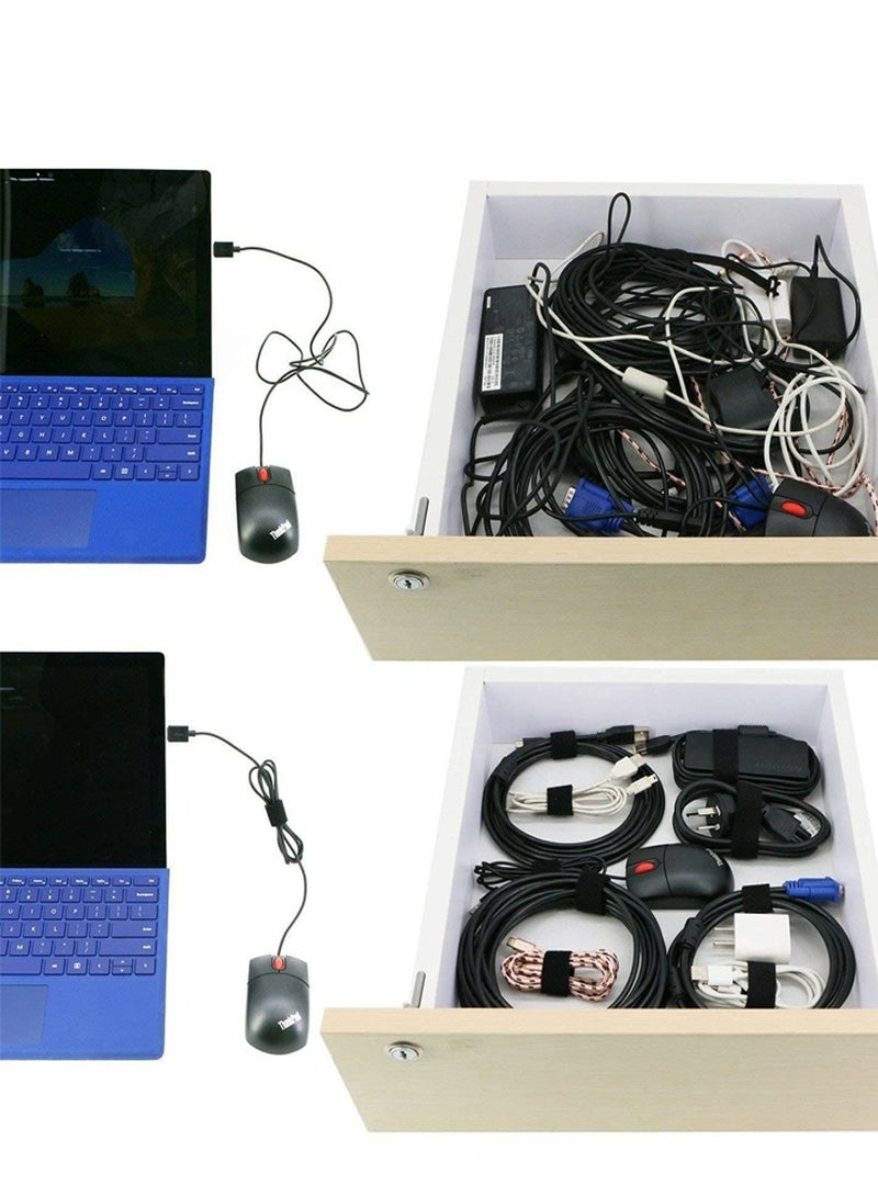 Loquat Cable Tidy Management 10Meter,Reusable Fastening Cable Ties, Fastening Tape Sticky Strips Hook Loop Flexible Wire Ties Cable Organizer for Cables - (15MM*10M) - Image 5