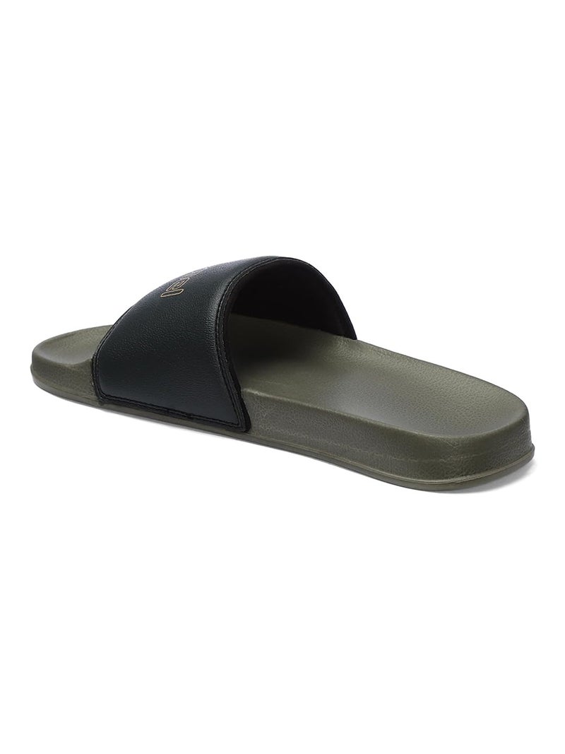 hummel CLASSIC MEN SLIDERS Comfortable Cushioned Sole Arch Support Durable Lightweight Flexible Trendy Style Flip flops and Slippers Slides for Men Daily use Chappal - UK 9 Ponderosa & Rich Gold - Image 4