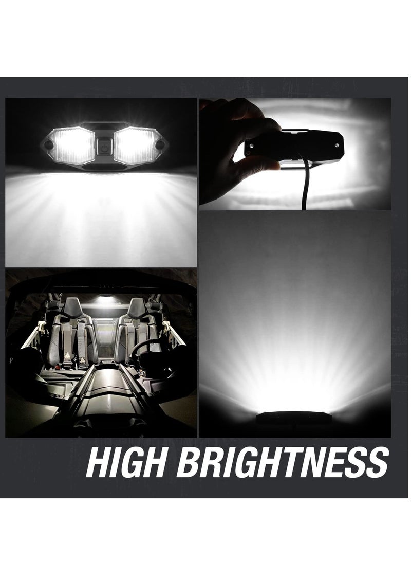 UTV Dome Light 12V Interior Dome Light Utility Roll Cage Dome Light Map Light Waterproof Shockproof Rustproof Compatible for UTV ATV NO Hurting Eyes Use for 50000 hours - Image 2