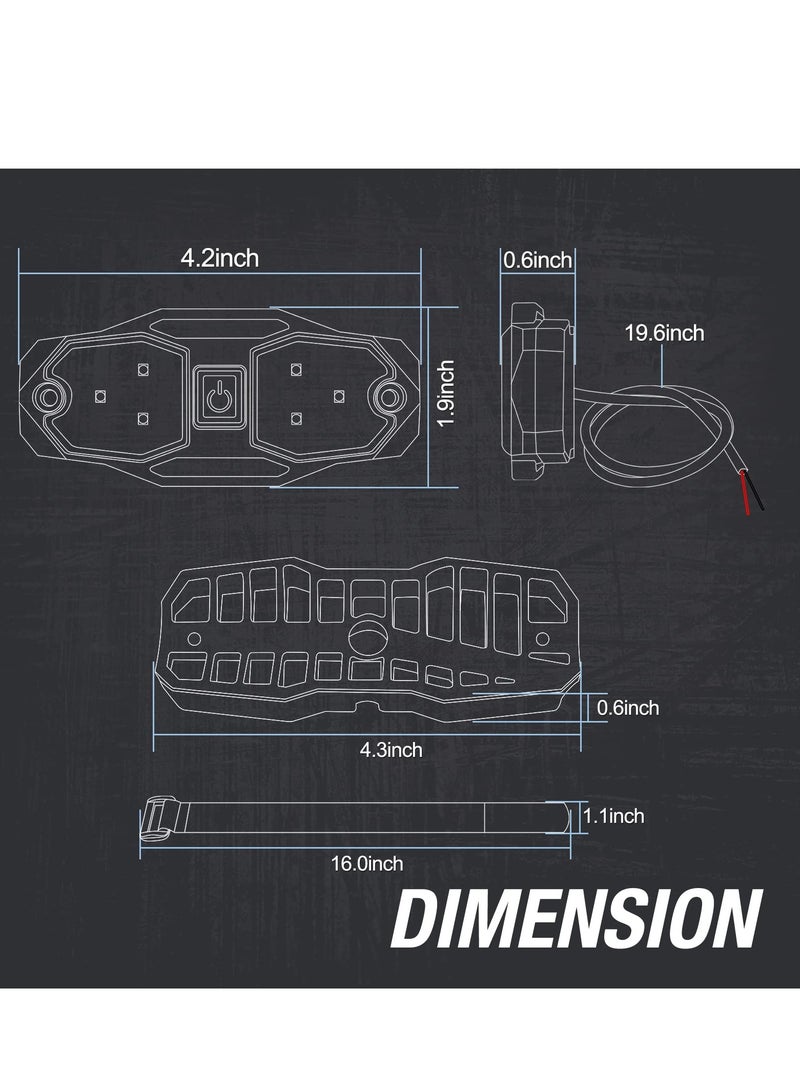 UTV Dome Light 12V Interior Dome Light Utility Roll Cage Dome Light Map Light Waterproof Shockproof Rustproof Compatible for UTV ATV NO Hurting Eyes Use for 50000 hours - Image 3