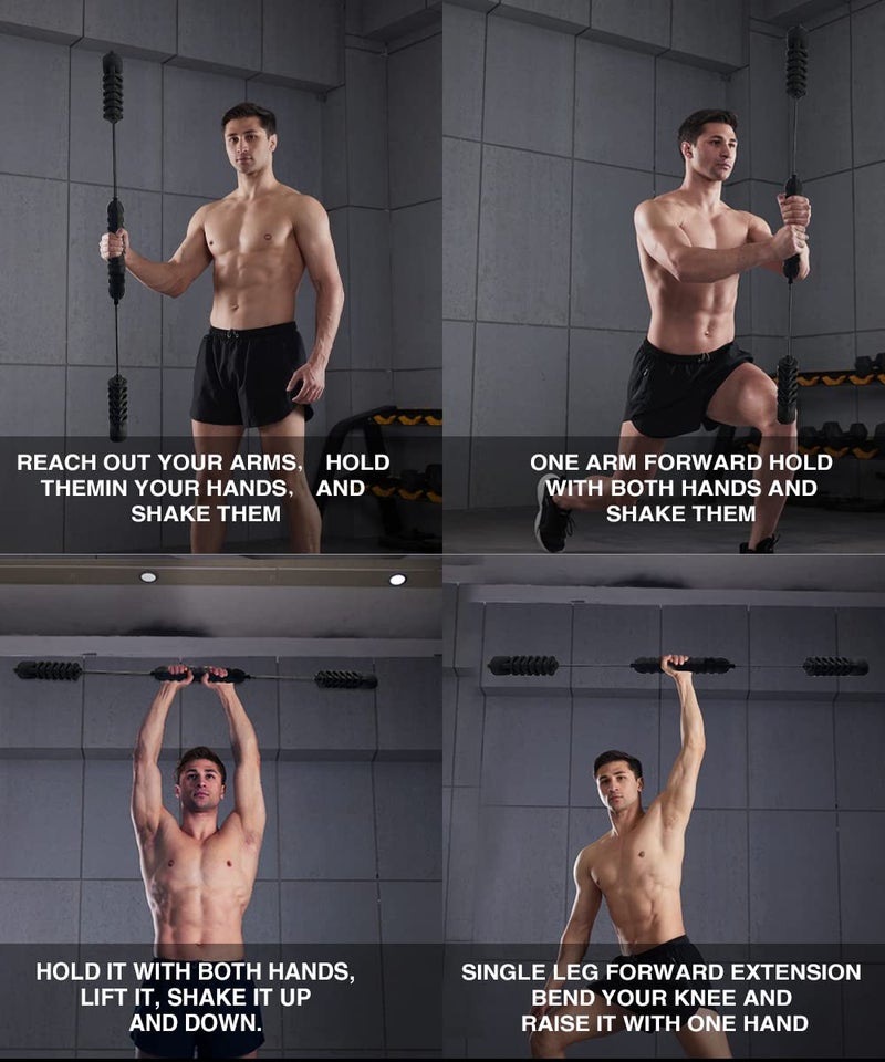 Hot Wave Hotwave Elastic Fitness Bar, Shoulder Physical Therapy, Total Body Fat Burning Bar, Core Strength Training Equipment Patented Product. - Image 5