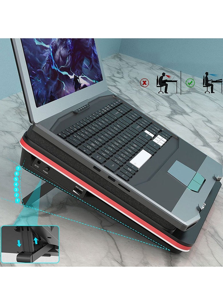 Generic - GT500 Laptop Cooling Stand Cooling Pad 5000RPM External Cooler for 13" to 17.3" Gaming Notebooks (Series V2, V1, S2, B0) - Image 1