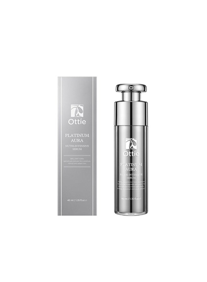 أوتي سيروم Ottie Platinum Aura Nutri-Intensive بحجم 40مل | تغذية مكثفة لتوهج مُشرق | سيروم كوري فاخر مضاد للشيخوخة - Image 1