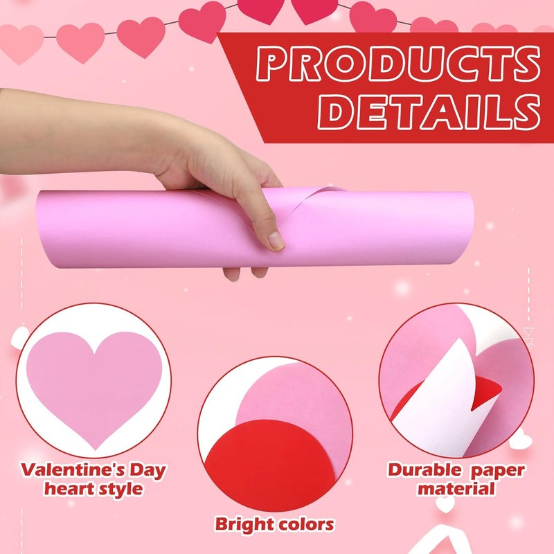 Eaasty 100 قطعة من مفارش القلب ليوم عيد الحب مفارش ورقية قلبية قابلة للتصرف مجموعة مفارش عشاء على شكل قلب حمراء لتزيين طاولة عيد الحب حفلات الزفاف العشاء المنزلي والاحتفالات - Image 3