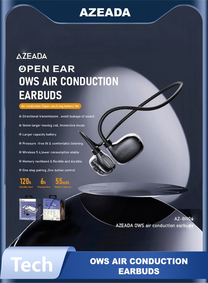 azeada Open Wearable Stereo Air Conducting Headphones - Image 1