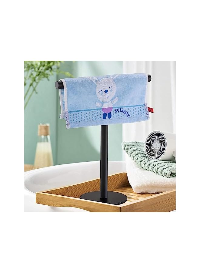 Raxoom Bath Hand Towel Holder Standing, SUS304 Stainless Steel T-Shape Towel Bar Rack Stand, Tower Bar for Bathroom Kitchen Vanity Countertop (Matt Black) - Image 5