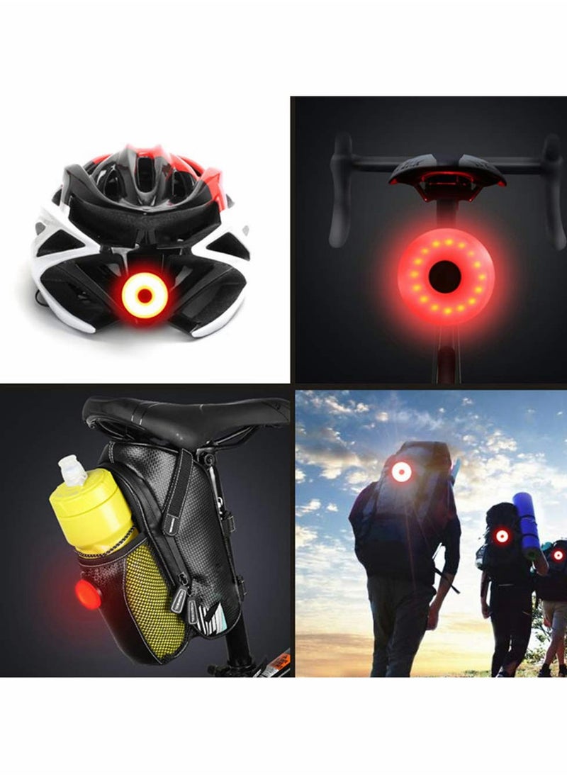 Excefore - Bike Tail Light Sport LED Rear USB Rechargeable, Red High Intensity Bicycle Taillight Waterproof, Helmet Backpack Lamp Safety Warning Strobe - Image 1