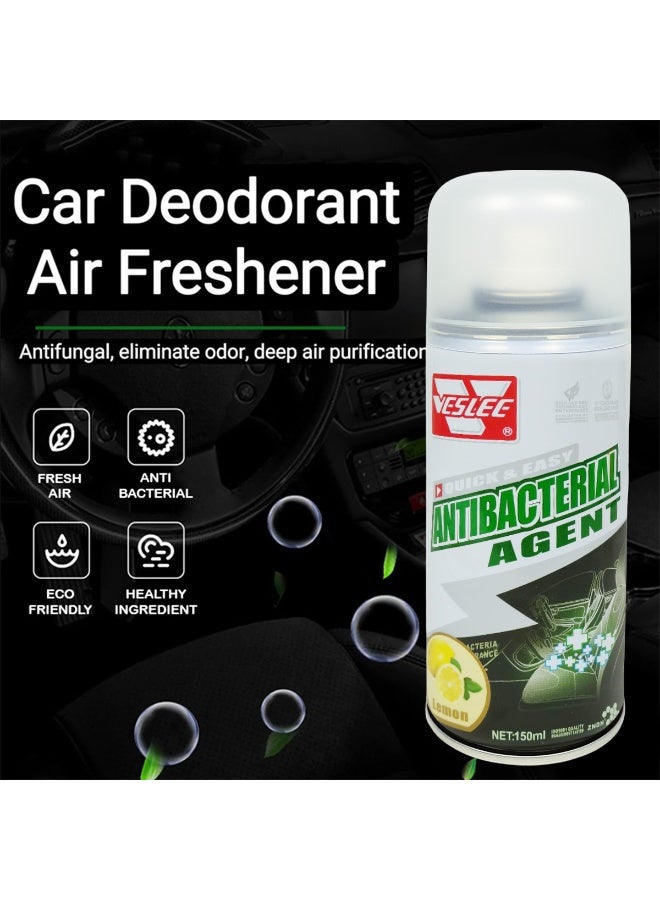 VESLEE Quick & Easy Antibacterial Agent 150ml – Car Interior Disinfectant Spray with Active Enzyme Catalysis, Lemon Fragrance, Fast Odor Removal, Kills 99.9% Bacteria, Safe & Compact Auto Hygiene Spray - Image 3