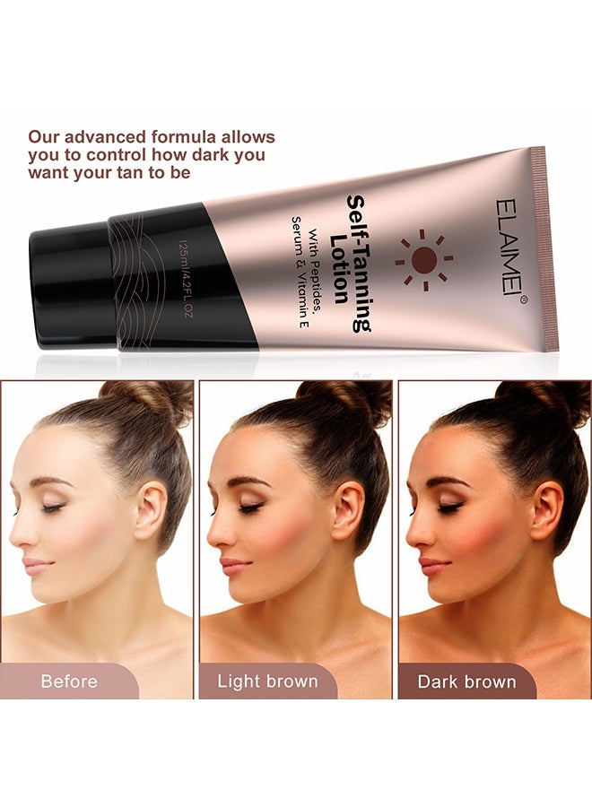 إليمي غسول تسمير ذاتي، تسمير بدون شمس بمظهر طبيعي، تركيبة مرطبة وخالية من الخطوط، غسول تسمير سريع الامتصاص لإشراقة متوهجة، من متوسط إلى غامق - Image 4