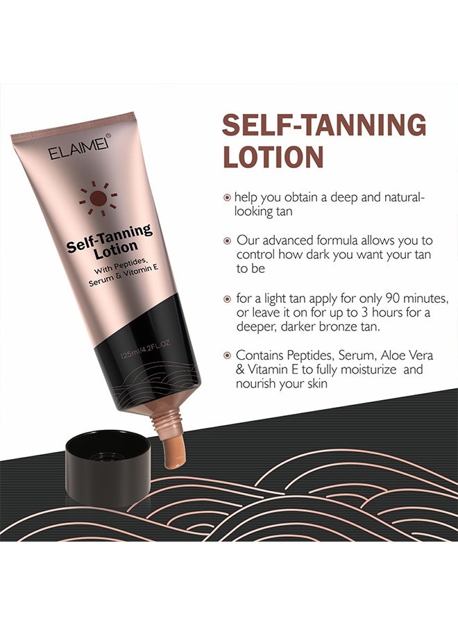 إليمي غسول تسمير ذاتي، تسمير بدون شمس بمظهر طبيعي، تركيبة مرطبة وخالية من الخطوط، غسول تسمير سريع الامتصاص لإشراقة متوهجة، من متوسط إلى غامق - Image 3