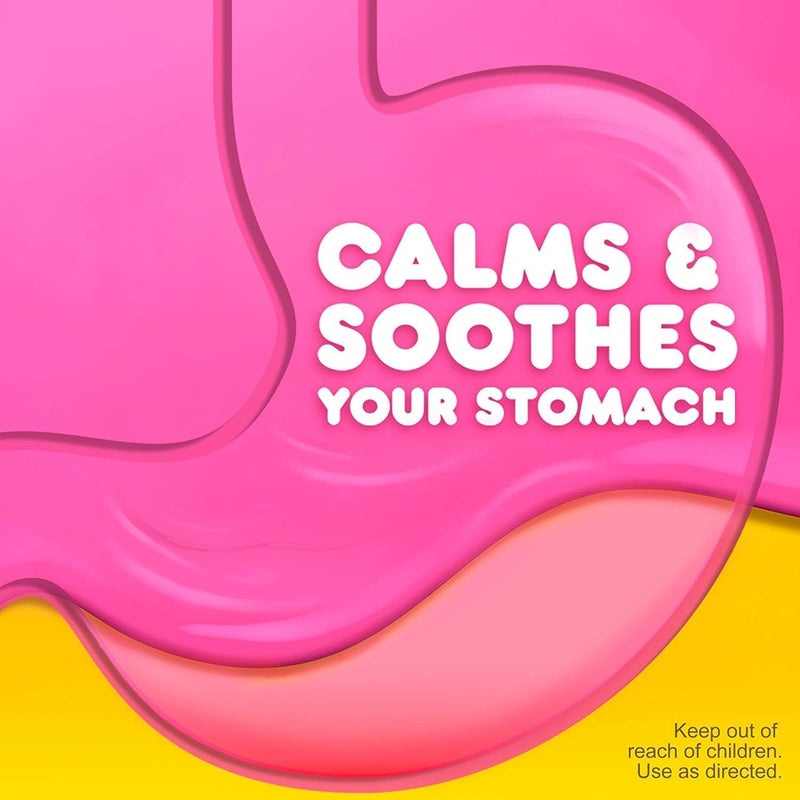 Pepto Bismol Chewable Tablets, Upset Stomach Relief, Nausea Relief, Heartburn Relief, Indigestion Relief, Anti Diarrhea Medication for Adults - 5 Symptom Relief, 30 ct - Image 3