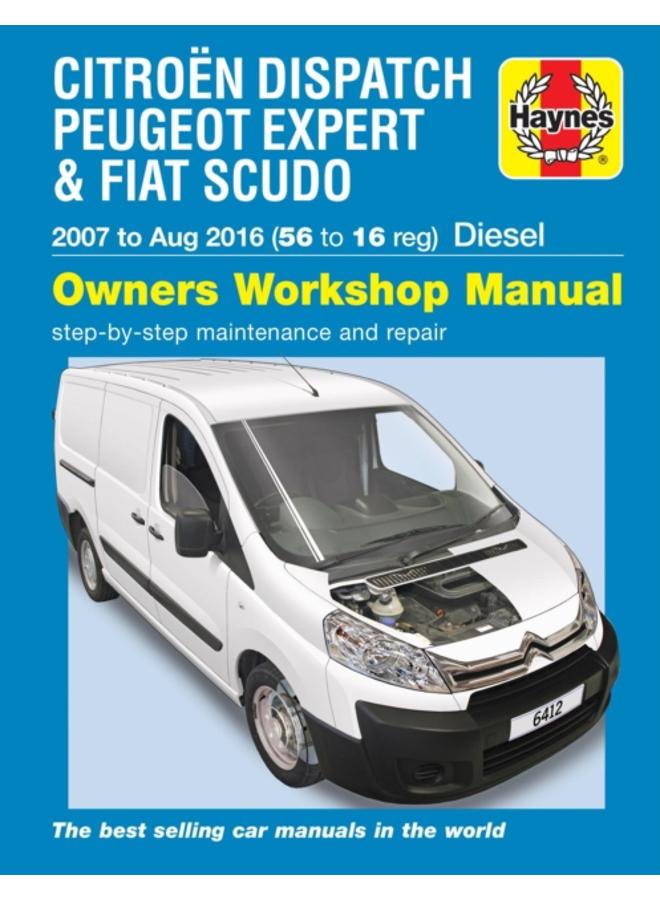 Citroen Dispatch, Peugeot Expert & FIAT Scudo Diesel ('07-Aug '16) 56 to 16
