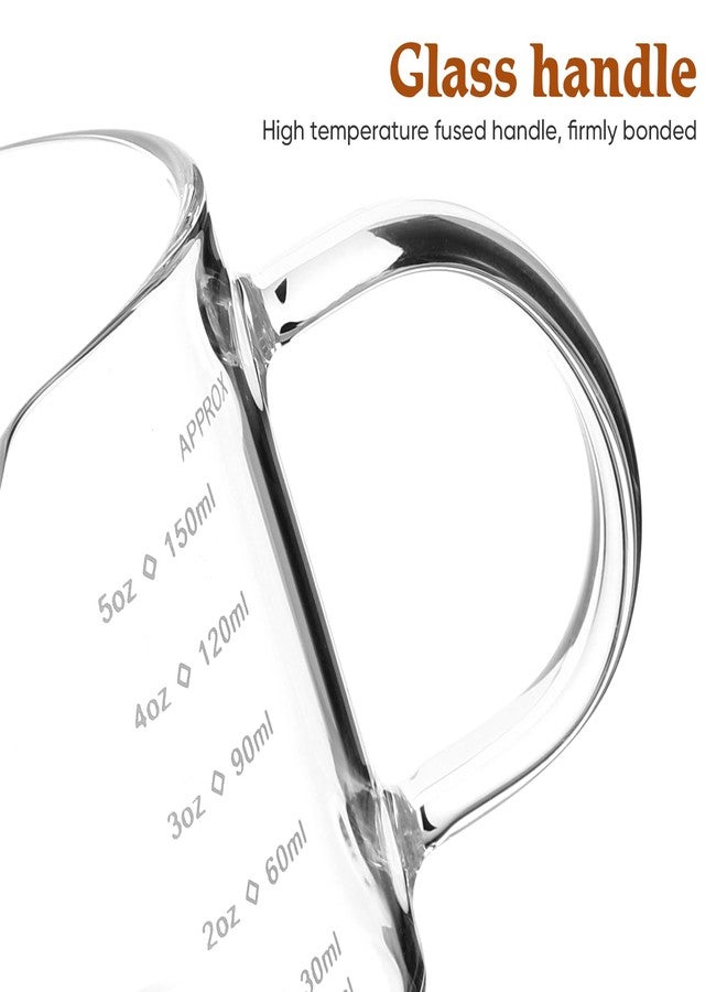 ياردوي كوب قياس الإسبريسو من ياردوي، سعة 150 مل/ 5 أونصة، كوب قياس ذو فوهتين ومقياس مزدوج، مصنوع من الزجاج الشفاف، ملحقات إسبريسو - Image 4