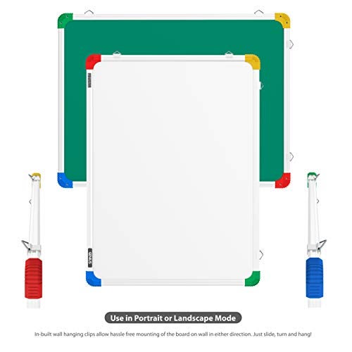 Pragati Systems® Genius Non-Magnetic Double-Sided White Board and Chalk Board for Kids, Home & Kitchen | Durable & Long Lasting Dual Purpose Writing Board | Small Size 1.5x2 Feet (Pack of 1) - Image 4