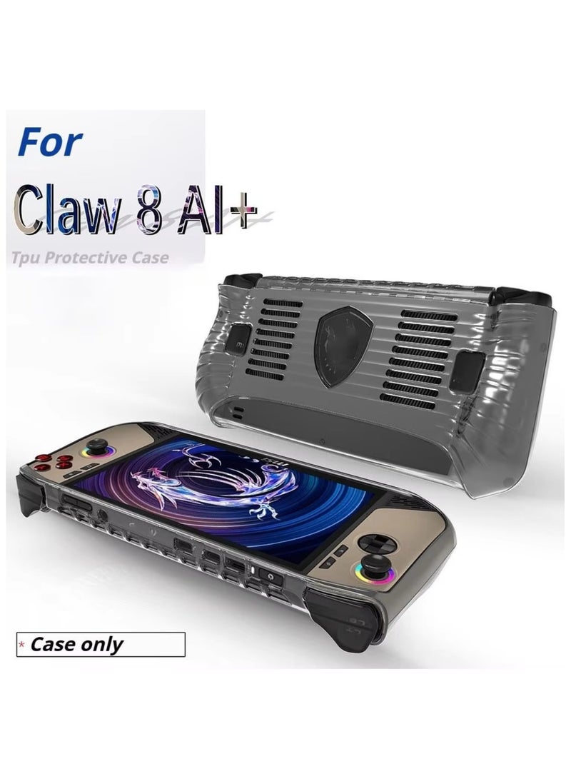 1pcs For MSI Claw 8 AI+ TPU Case Protective Case Shockproof Protector Shell Sleeve Anti-Scratch Soft Skin Cover Case Game Accessories (Black) - Image 2