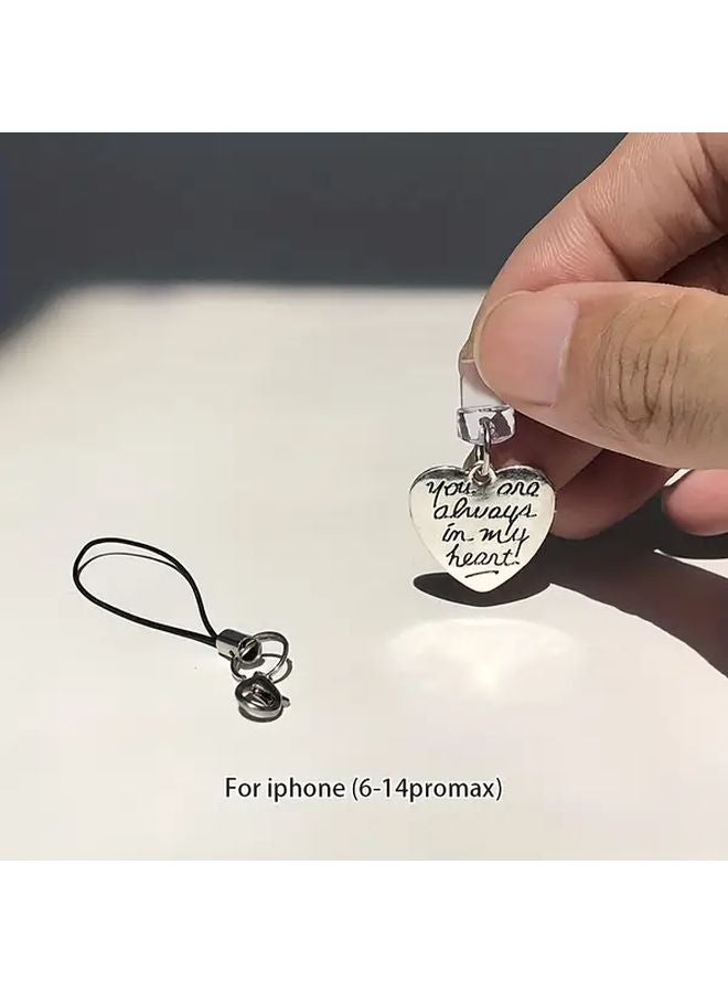 Never Give Up Motivational Phone Dust Plug For Iphone 6 14 Pro Max Aluminum Alloy - Image 1