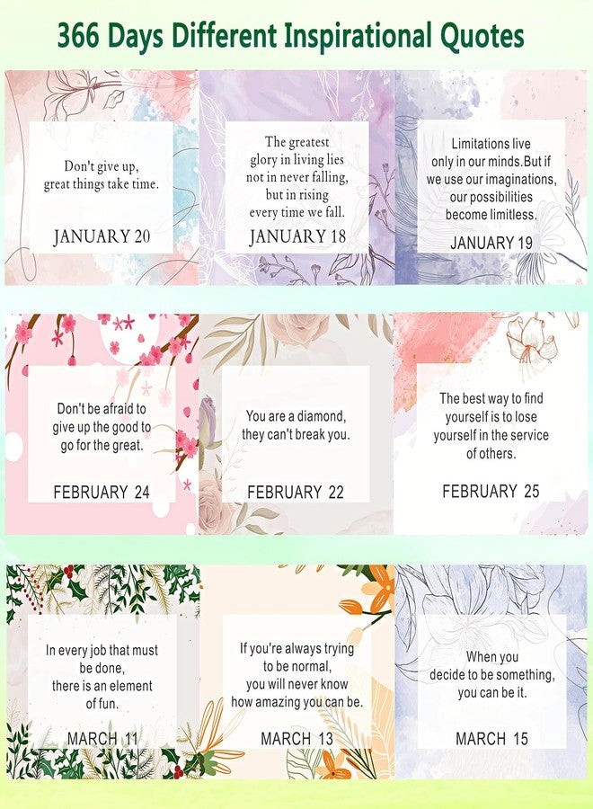 Aosemili Daily Inspirational Quote Calendar Desktop 2026 Motivational Calendar for Women Desk Daily Flip Calendar with Inspirational Quotes, Cute Desk Accessories Office Decor Positive Inspirational Gifts - Image 5