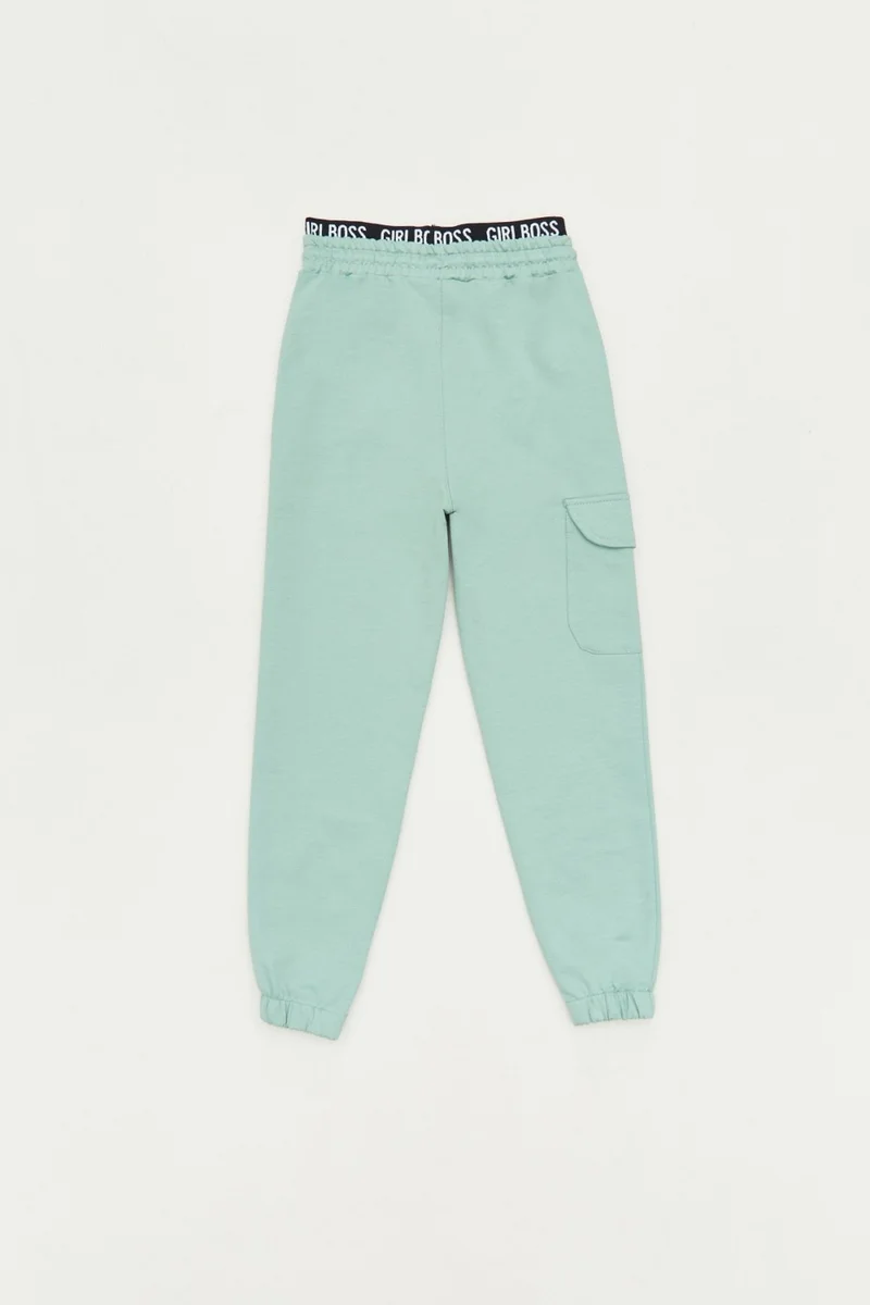 فولامودا Text Printed Girls' Jogger Sweatpants with Elastic Waist