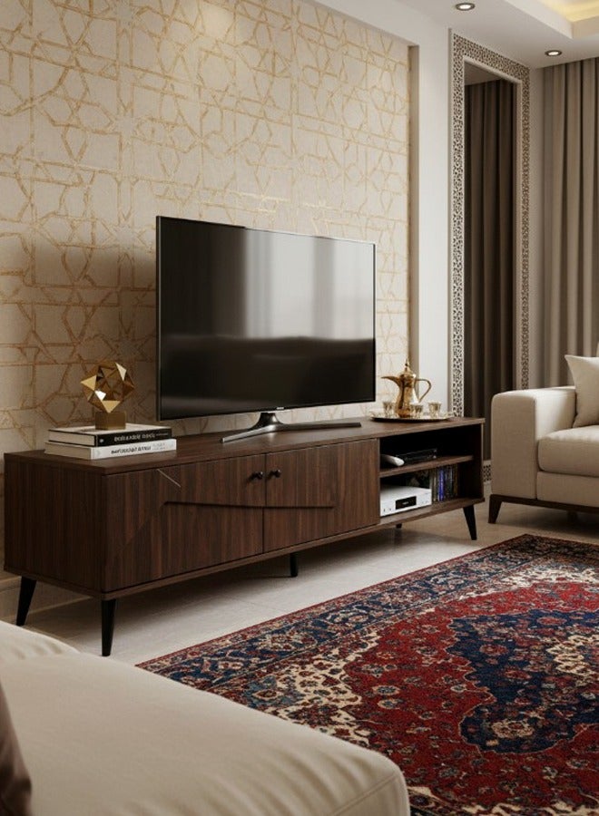 ليفينج طاولة تلفزيون بلازما خشبية مع رف 40×180 سم - Image 3