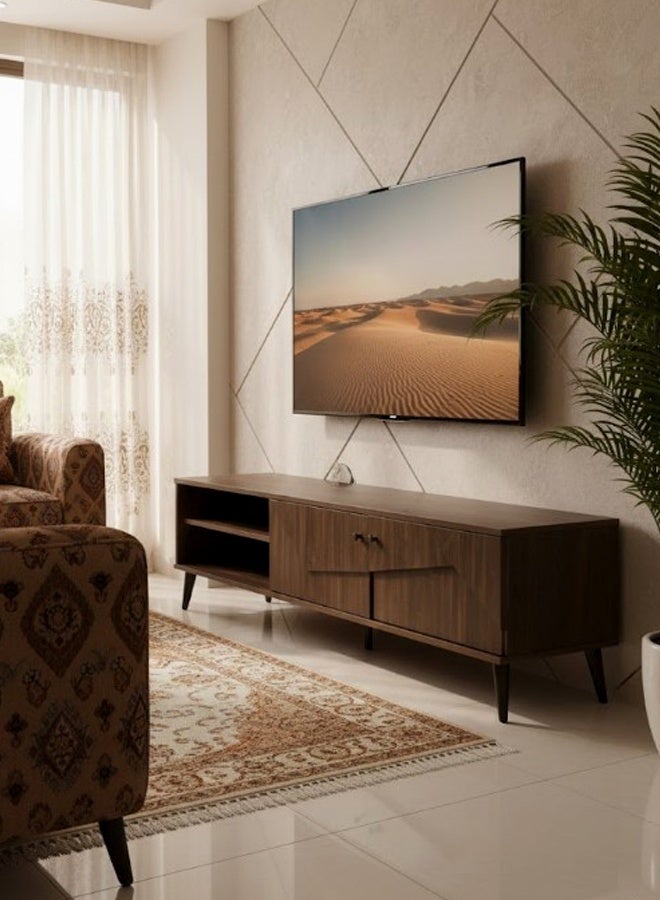 ليفينج طاولة تلفزيون بلازما خشبية مع رف 40×180 سم - Image 5