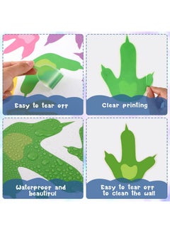 Fumete 48 Pcs Dinosaur Wall Decals Dinosaur Footprint Stickers For Floor Removable Dinosaur Decor For Bedroom Bathroom Dinosaur Feet Room Decor For Kid Nursery Birthday Party  - Image 4
