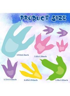 Fumete 48 Pcs Dinosaur Wall Decals Dinosaur Footprint Stickers For Floor Removable Dinosaur Decor For Bedroom Bathroom Dinosaur Feet Room Decor For Kid Nursery Birthday Party  - Image 3