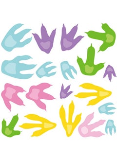 Fumete 48 Pcs Dinosaur Wall Decals Dinosaur Footprint Stickers For Floor Removable Dinosaur Decor For Bedroom Bathroom Dinosaur Feet Room Decor For Kid Nursery Birthday Party  - Image 2