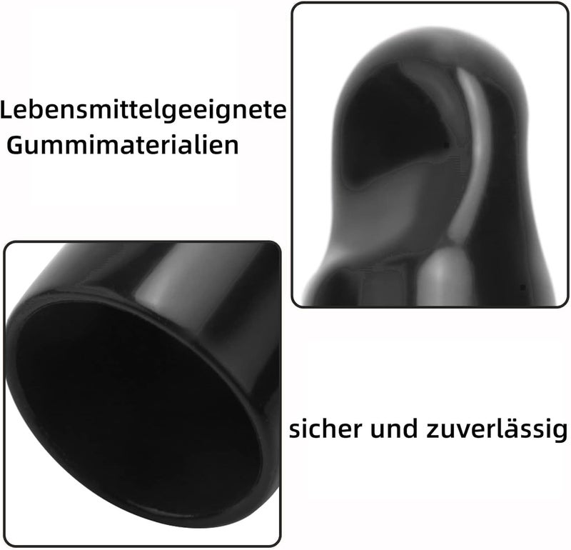LEGERM Beer Tap Cover Draft Faucet Keg Caps Rubber Tap Soother Sanitary Nipple Cover with Brush 12+1 Pcs - Image 3