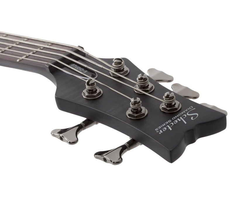 Schecter باس كهربائي شيكتر 2721 ستيلتو ستوديو-5 - أسود ساتين شفاف (STBLS) - Image 5