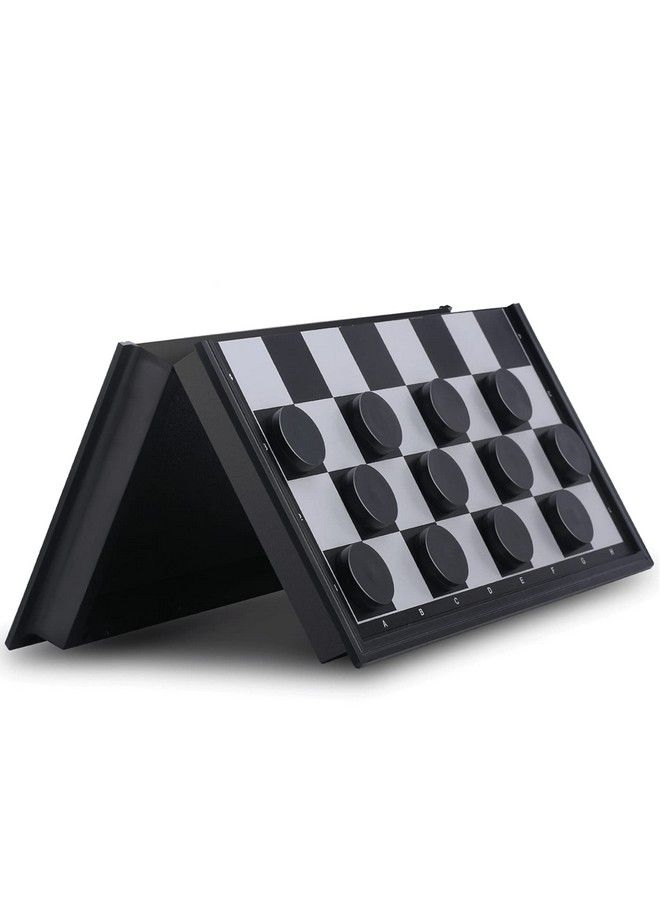 QuadPro Magnetic Travel Checkers Board Game Set With Folding Board Family Educational Toys For Kids And Adults - Image 1