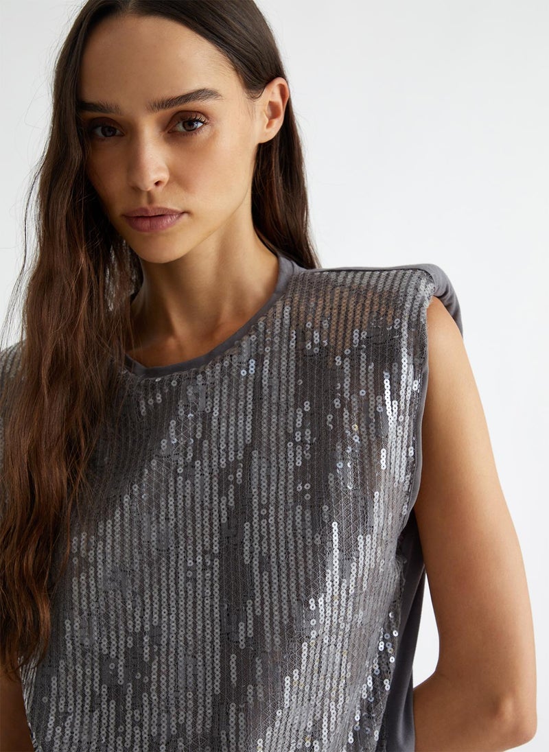 Liu Jo Sequinned lace top - Image 3
