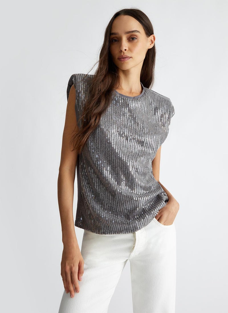 Liu Jo Sequinned lace top - Image 1
