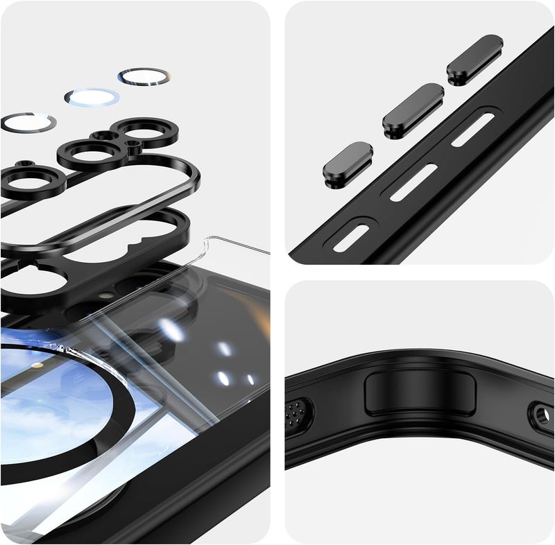 Mingwei Case For Sony Xperia 1 Vii Magnetic Swivel Bracket Ring Holder, Clear Soft Tpu Shock Absorption Slim Lightweight Shockproof Cover Hybrid Protective Case Black, Xperia 1 Vii - Image 5