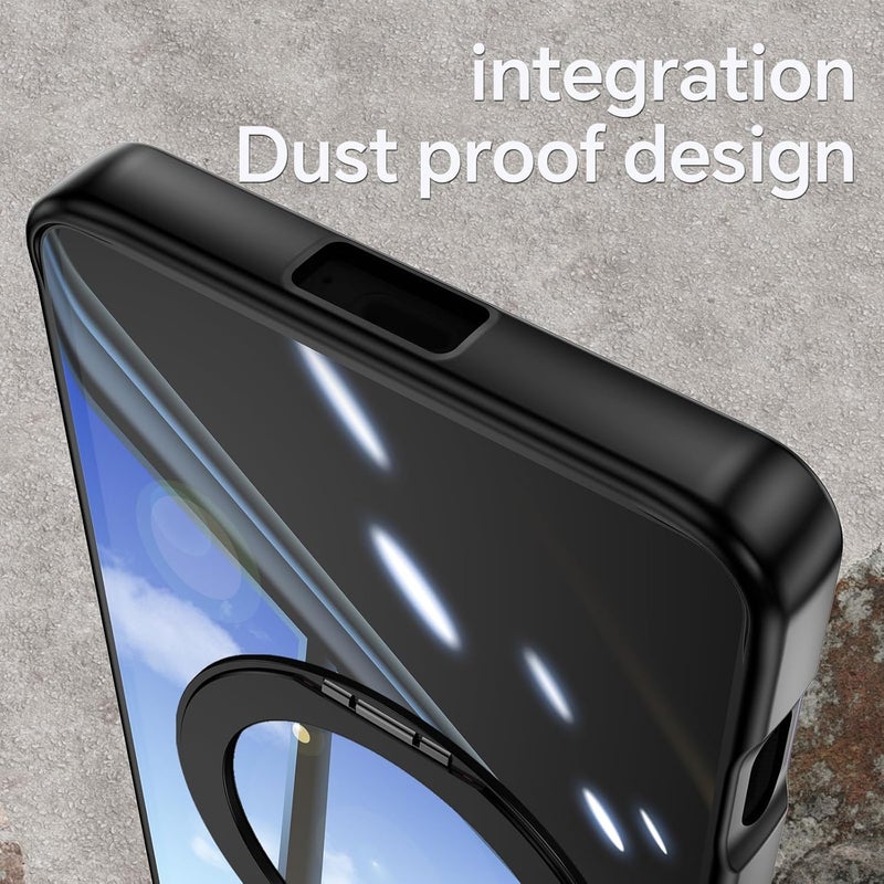 Mingwei Case For Sony Xperia 1 Vii Magnetic Swivel Bracket Ring Holder, Clear Soft Tpu Shock Absorption Slim Lightweight Shockproof Cover Hybrid Protective Case Black, Xperia 1 Vii - Image 2