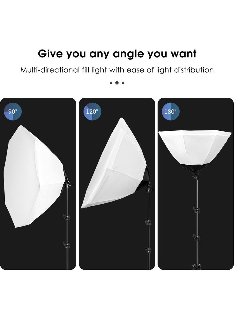 غرانفين طقم إضاءة للتصوير الفوتوغرافي مع مصابيح تحكم عن بعد 280 وات 3 ألوان وصندوق ضوء، وحامل C مع ذراع رافعة، وحقيبة حمل لتسجيل الفيديو، وتصوير البورتريه - Image 5