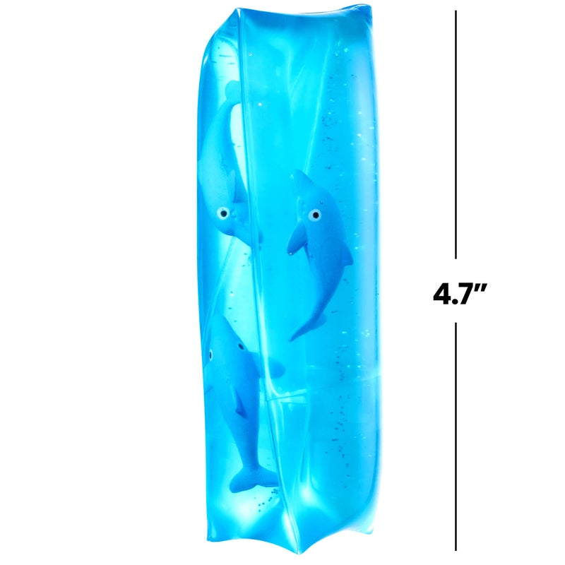 Bedwina Dolphin Water Wiggler Toy  Pack of 2 475Inch Water Snake Sensory Fidget Toys  Slippery Water Tube for Birthday Party Favor or Game Prizes for Kids - Image 2