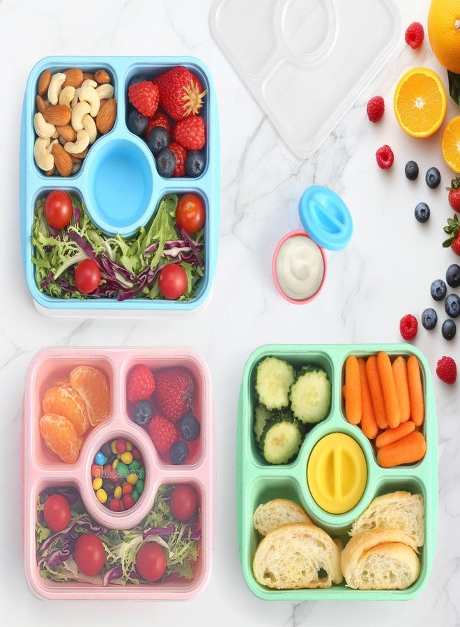 QQKO Kids Bento Box for Kids Girls Boys, Kids Lunch Box, Bento Box for School, Pastel Color - Image 5