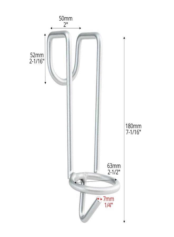 كيو دبليو او ار كي خطافات دلو مياه محمولة للخيول من QWORK، عبوة من قطعتين، ملحقات قابلة للإزالة لإسطبلات الخيول، تُعلق فوق السياج على جدران الإسطبل، مقاومة للصدأ، لوازم الماشية للإسطبلات والحظائر - Image 2