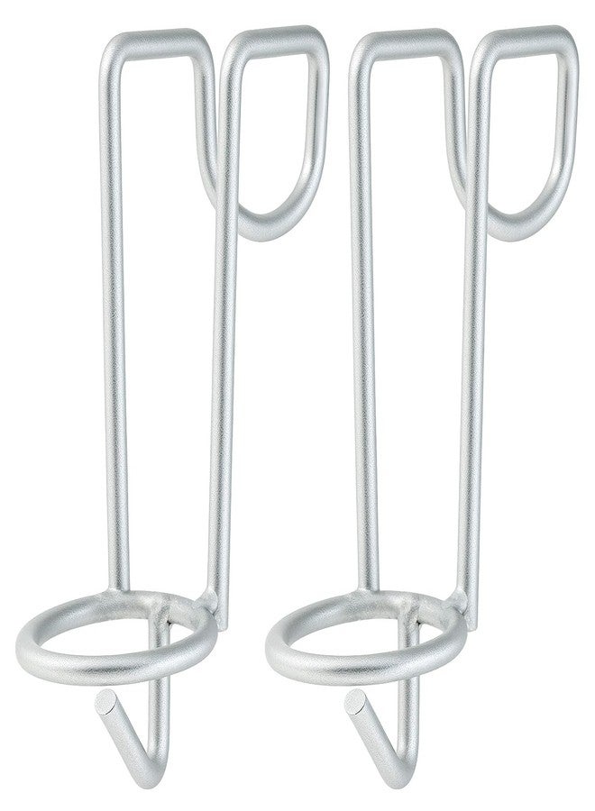 كيو دبليو او ار كي خطافات دلو مياه محمولة للخيول من QWORK، عبوة من قطعتين، ملحقات قابلة للإزالة لإسطبلات الخيول، تُعلق فوق السياج على جدران الإسطبل، مقاومة للصدأ، لوازم الماشية للإسطبلات والحظائر - Image 1