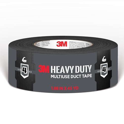 3M Black Duct Tape, 1.88in x 45yd, 1 Roll, Heavy Duty Multi-Surface, Temporary Solutions for Sealing, Holding, and Reinforcing, Tear by Hand Vertically and Horizontally, Staple for Every Toolbox - Image 1