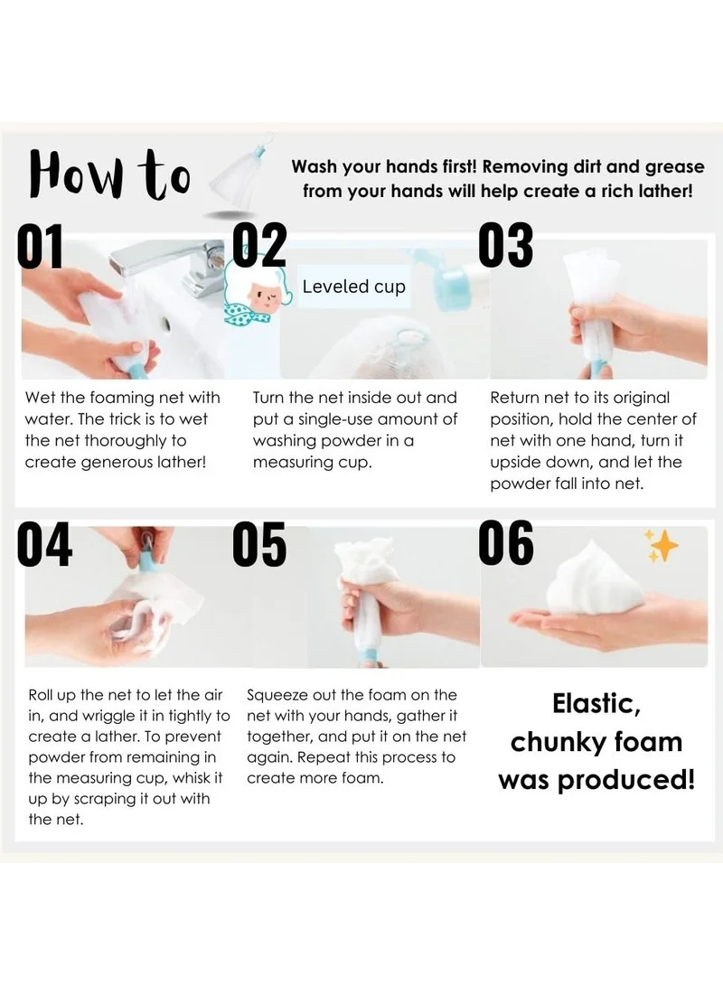 Fancl Facial Foam Double Layered Net Fine Dense Rich Foam for Skin Care and Face Wash