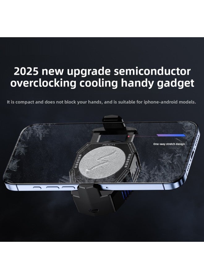 SR15 Semiconductor Refrigeration Mobile Phone Radiator Mute Cooling Artifact Explosions Live Broadcast Back Clip Cross-border-Color:Sr15 Radiator-white  - Image 3